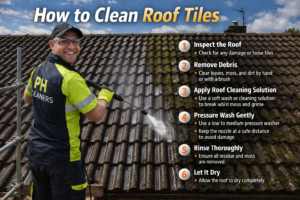 how to clean roof tiles