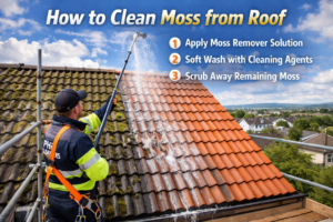 how to clean moss from roof