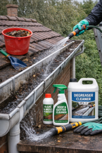 how to clean roof gutters